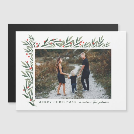 Winter Greenery White met kerstfeest (Voorkant / Achterkant)