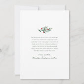 Winter Greenery White met kerstfeest Feestdagenkaart (Achterkant)