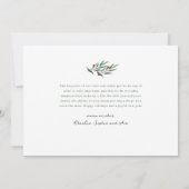 Winter Greenery White met kerstfeest Feestdagenkaart (Achterkant)