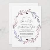 Winter Greenery Wreath Sip en See Kaart (Voorkant / Achterkant)