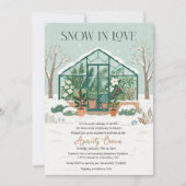 Winter Greenhouse Bridal Shower Invitation Kaart (Voorkant)
