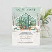 Winter Greenhouse Bridal Shower Invitation Kaart (Staand voorkant)