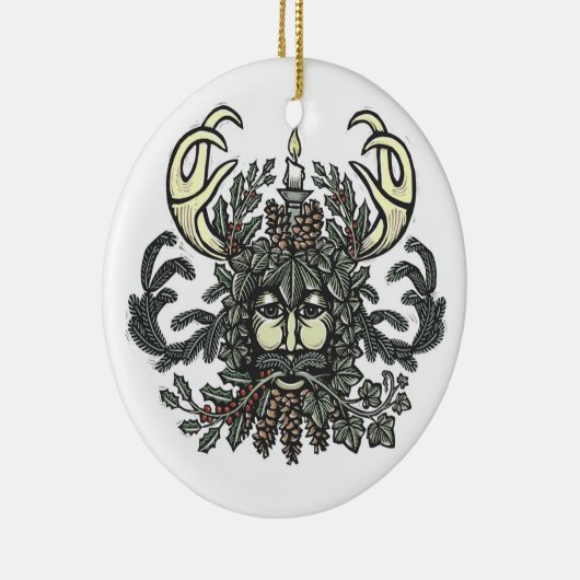 Winter-Greenman-versiering Keramisch Ornament (Rechts)