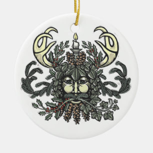 Winter-Greenman-versiering Keramisch Ornament