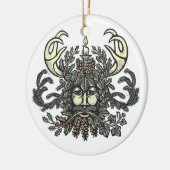Winter-Greenman-versiering Keramisch Ornament (Links)