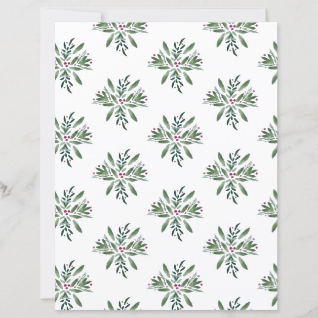 Winter Greens and Berries Scrapbook paper (Voorkant)