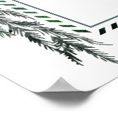 Winter Greens Garland Wedding Welcome Green & Gold Poster (Hoek)