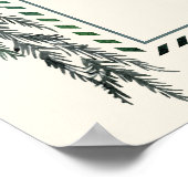 Winter Greens Garland Wedding Welcome Ivory Poster (Hoek)