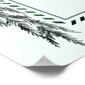 Winter Greens Garland Wedding Welcome Mint Green Poster (Hoek)