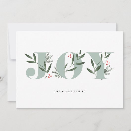 Winter Greens Joy Holiday Kaarten (Voorkant)