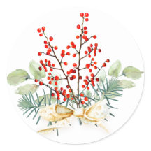 Winter Greens Red Berries kerstfeestdag