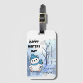 Winter Greeting Card Bagagelabel (Voorkant (verticaal))