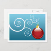 Winter Greeting Elegant Kerstmis Ornament Feestdagenkaart (Voorkant / Achterkant)