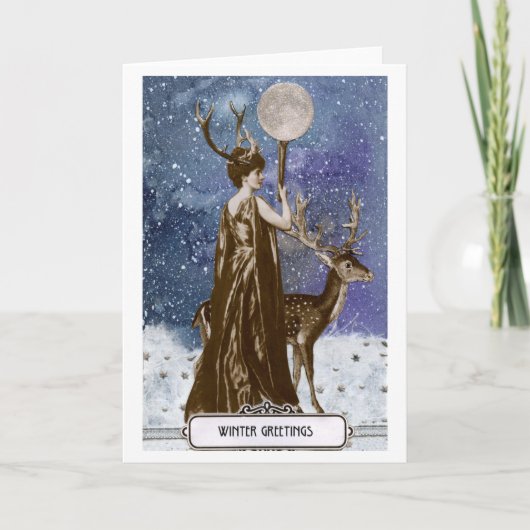 Winter Greetings Goddess Kaart (Voorkant)