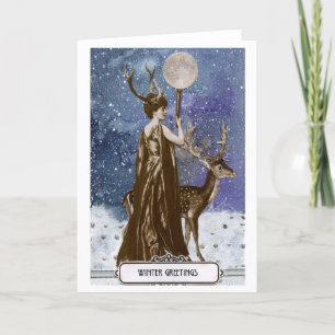 Winter Greetings Goddess Kaart