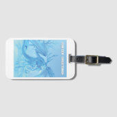 Winter Greetings. Ice dragon with antlers Bagagelabel (Voorkant (horizontaal))