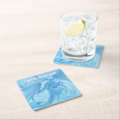 Winter Greetings. Ice dragon with antlers Kartonnen Onderzetters (Insitu)