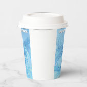 Winter Greetings. Ice dragon with antlers Papieren Bekers (Links)