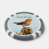 Winter Greetings. Robin singing  Poker Chips (Enkel)