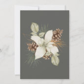 Winter Grijs Elegant Script Bruiloft Kaart (Achterkant)