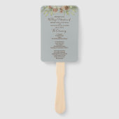 Winter Grijs Elegant Script bruiloft programma Handwaaier (Voorkant)