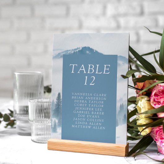 Winter Grijze Bergen Bruiloft Kaart