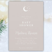 Winter grijze maan en sterren