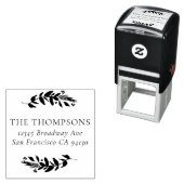 Winter groen adres zelf inkt rubberen stempel (In situ)