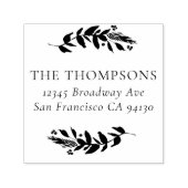 Winter groen adres zelf inkt rubberen stempel (Design)