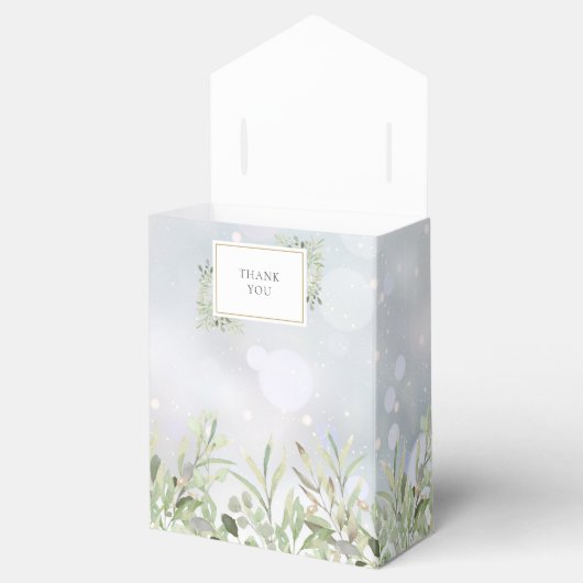 Winter groen bladeren Vrijgezellenfeest Bedankdoosjes (Geopend)