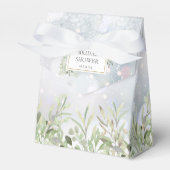 Winter groen bladeren Vrijgezellenfeest Bedankdoosjes (Voorkant Zijde)