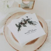 Winter groen boeket servet