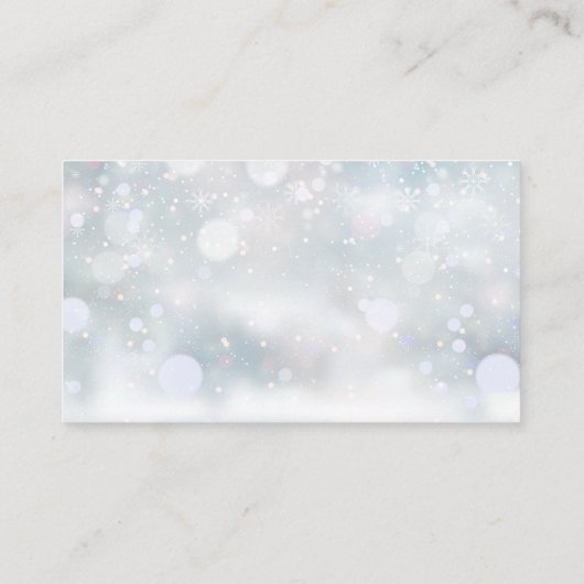 Winter Groen Bruiloft Douche Gift Registry Informatiekaartje (Achterkant)