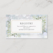 Winter Groen Bruiloft Douche Gift Registry Informatiekaartje (Voorkant)