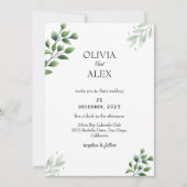 Winter groen bruiloft uitnodiging (Voorkant)