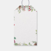 Winter groen dennen bruiloft dank u cadeaulabel (Achterkant)