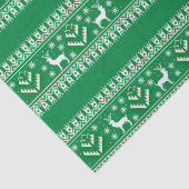 Winter Groen en Wit Kerstmis Fair Isle Tissuepapier (Detail)