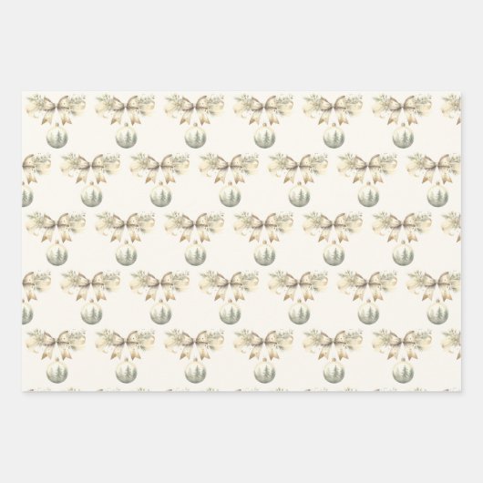 Winter Groen Gingerbread Kerstmis Inpakpapier Vel (Voorkant 3)