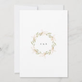 Winter groen gouden elegante bruiloft uitnodigen kaart (Achterkant)