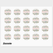 Winter groen kerstlabel ronde sticker (Vel)