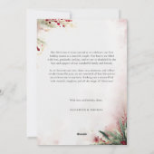 Winter Groen Rood Groen Eerste Kerstdag Mr. Mrs. Feestdagenkaart (Achterkant)