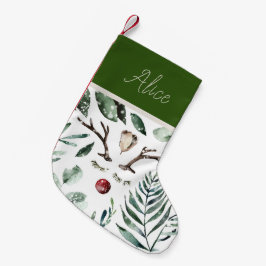 Winter groen Rudolph neus Monogram Kleine Kerstsok