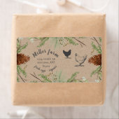 Winter groen rustiek script ei karton label (Insitu)