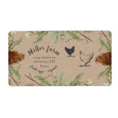 Winter groen rustiek script ei karton label (Voorkant)