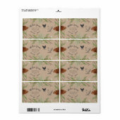 Winter groen rustiek script ei karton label (Full Sheet)