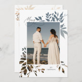 Winter groen uitsparing vakantie fotokaart feestdagenkaart (Voorkant / Achterkant)