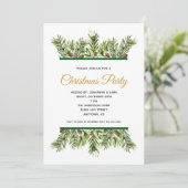 Winter groen vakantie kerstfeest kaart (Staand voorkant)