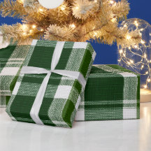 Winter Groen Wit Vakantie Gekruist Patroon