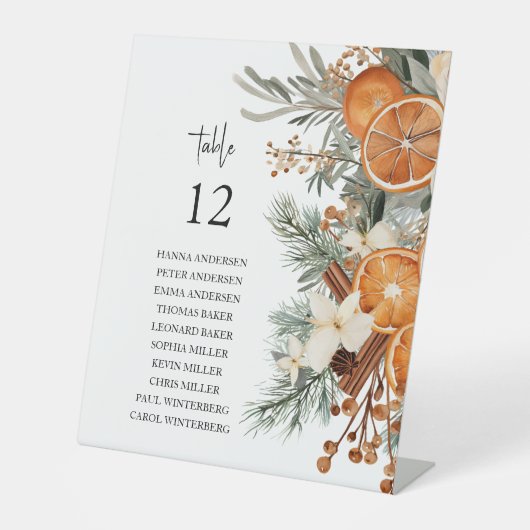 Winter groen Zitkaart Tafel boventeken Reclamebord Met Voetstuk (Voorkant)