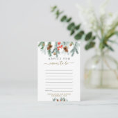Winter Groenadvies Voor Moeder Baby Shower Informatiekaartje (Staand voorkant)